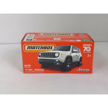 Matchbox 1:64 Power Grab - Jeep Renegade 2019 white